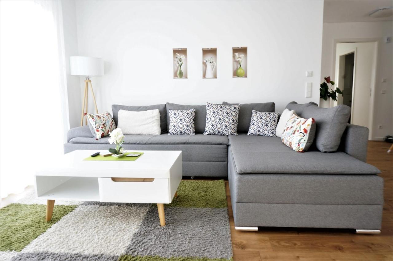 Panorama Penthouse Apartment Mit Klima Und Whirlpool Fuer Bis Zu 6 Personen Frankenthal  Bagian luar foto
